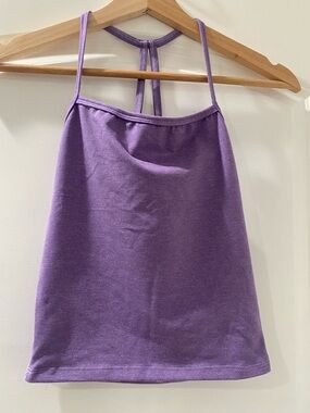 Purple Spaghetti-Strap Halter-Back Camisole Top